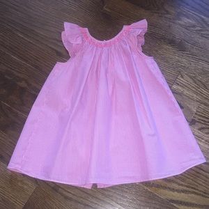 Jacadi pink seersucker dress.